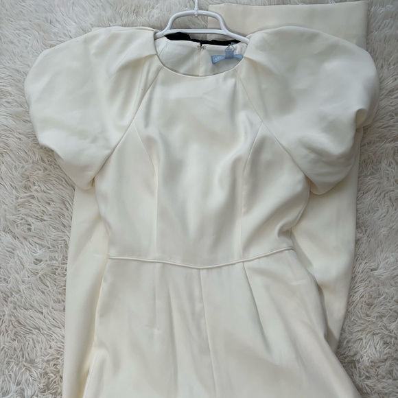 NWT Antonio Melani jumpsuit Size 2 Ivory with black bow detail - Picture 3 of 8